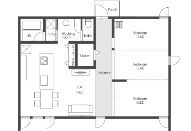 1at floor　間取り　画像