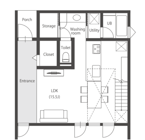 1at floor　間取り　画像