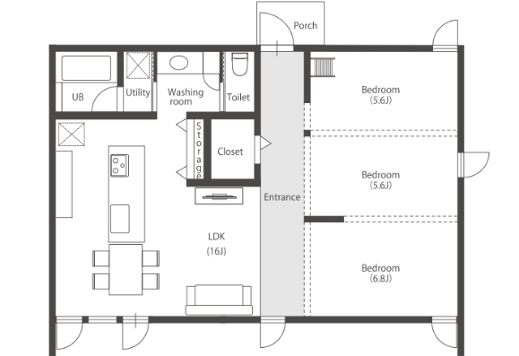 1at floor　間取り　画像